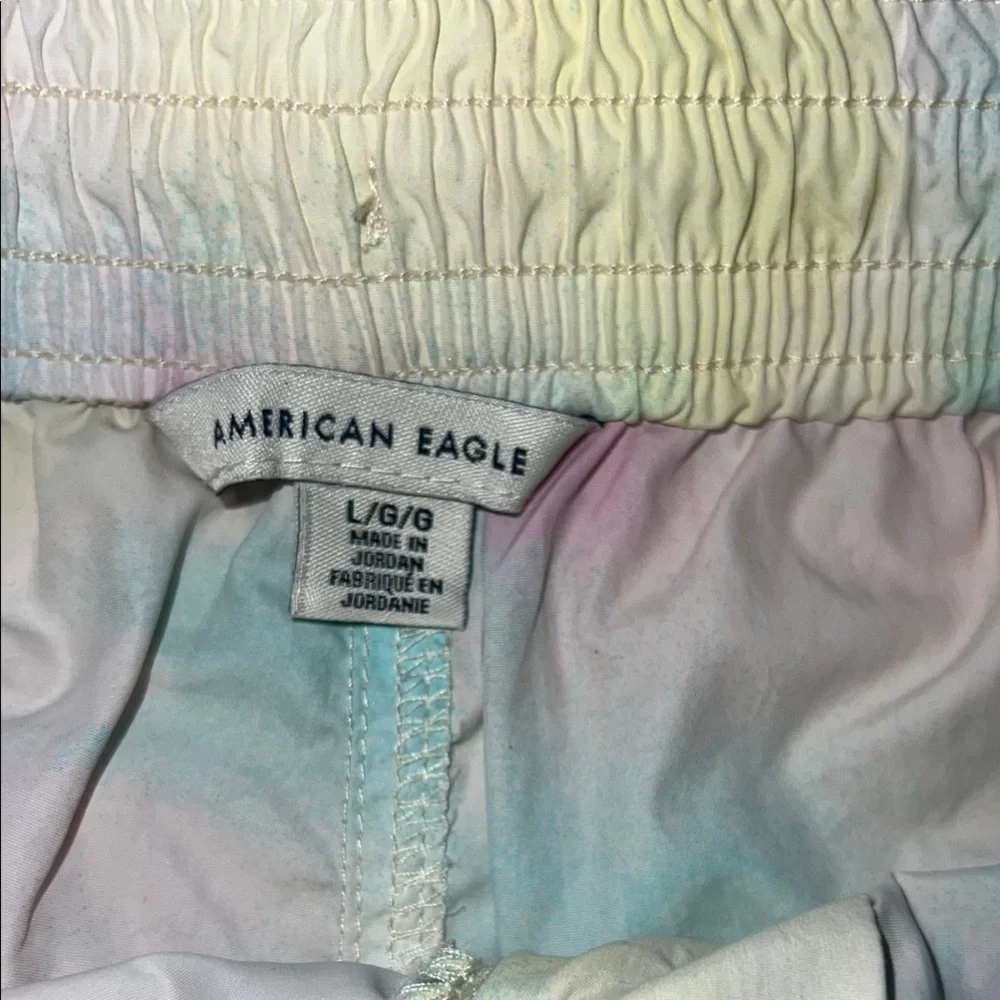 American Eagle Outfitters Women's Pink & Blue Tie Dye Swim Board Shorts Size L
